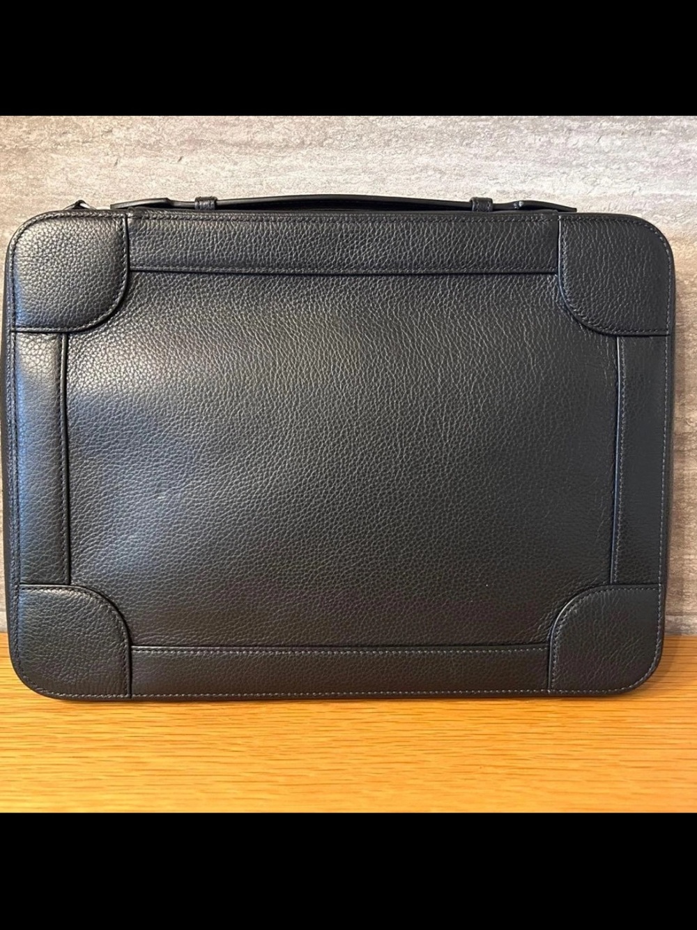Mulberry Black Pebbled Leather Zip-Around Laptop Folio - Picture 2 of 10